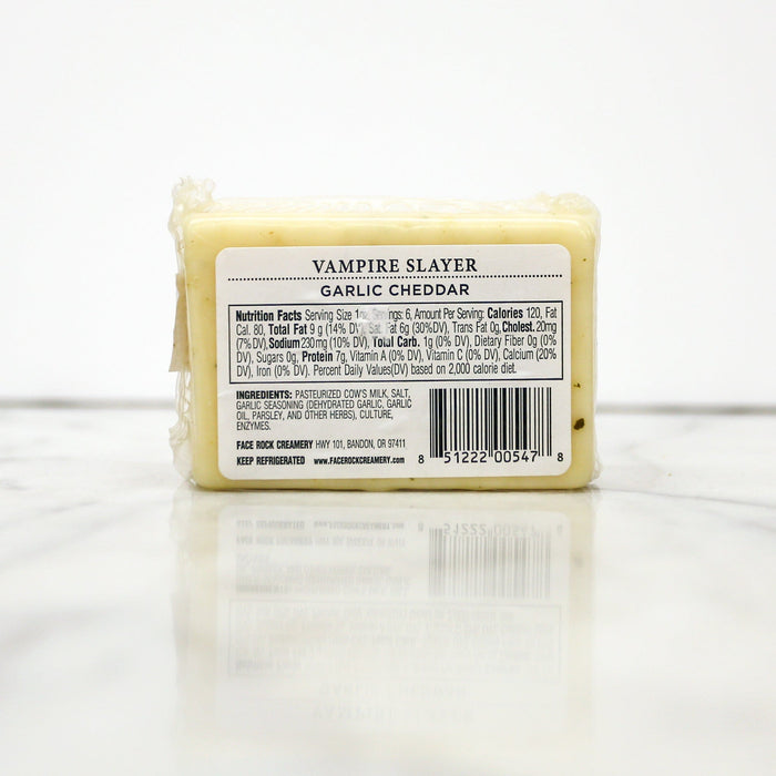 Face Rock Creamery Cheddar: Vampire Slayer Garlic 6oz