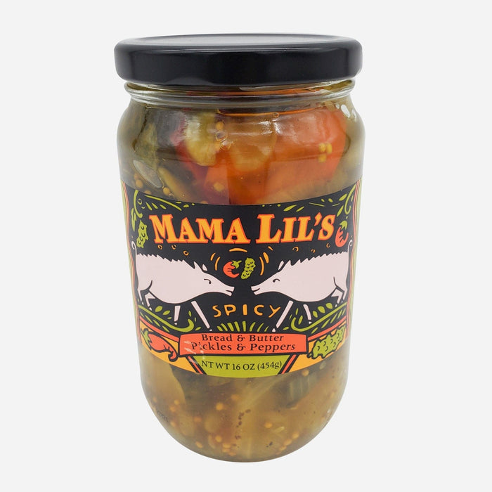 Mama Lils Spicy Bread and Butter Pickles and Peppers 16oz