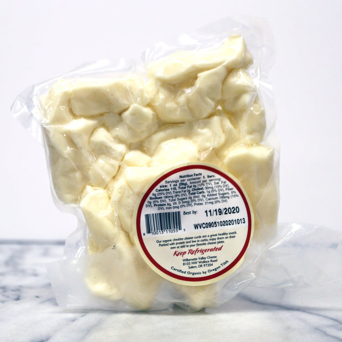 Willamette Valley Cheese Cheddar: Organic Curds 8oz